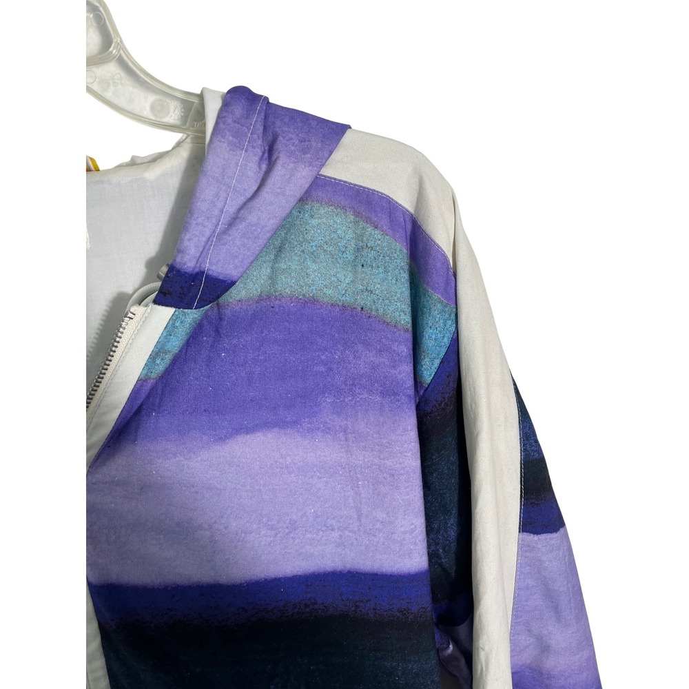 MAEVE x ANTHROPOLOGIE Longline Striped Hooded Windbreaker Jacket - Picture 8 of 14